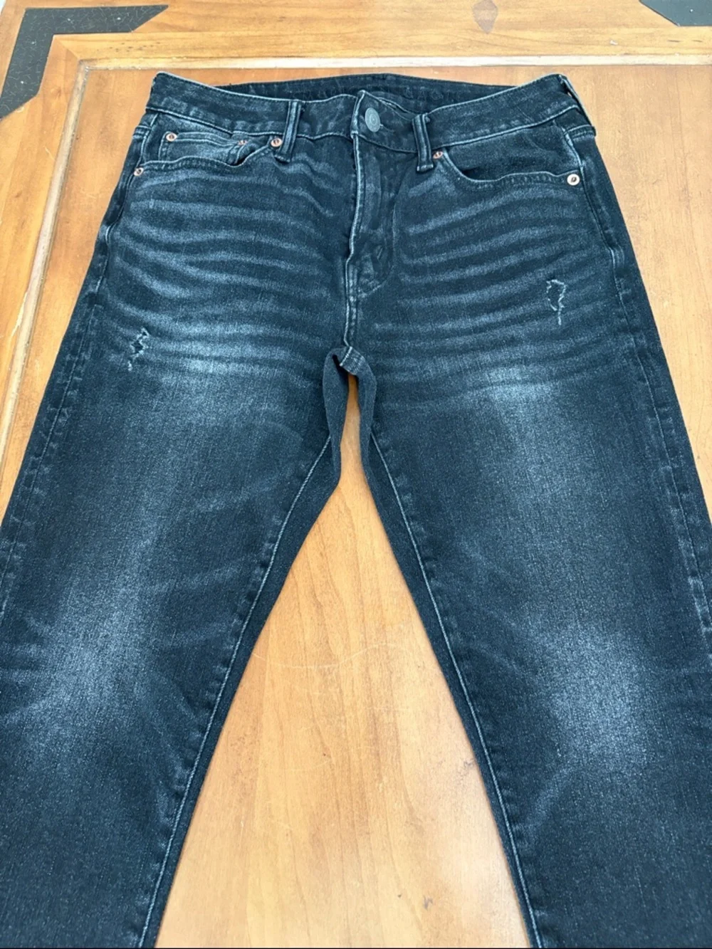 American Eagle Airflex 360 Men's Black Washed Slim Jeans Size 30x32